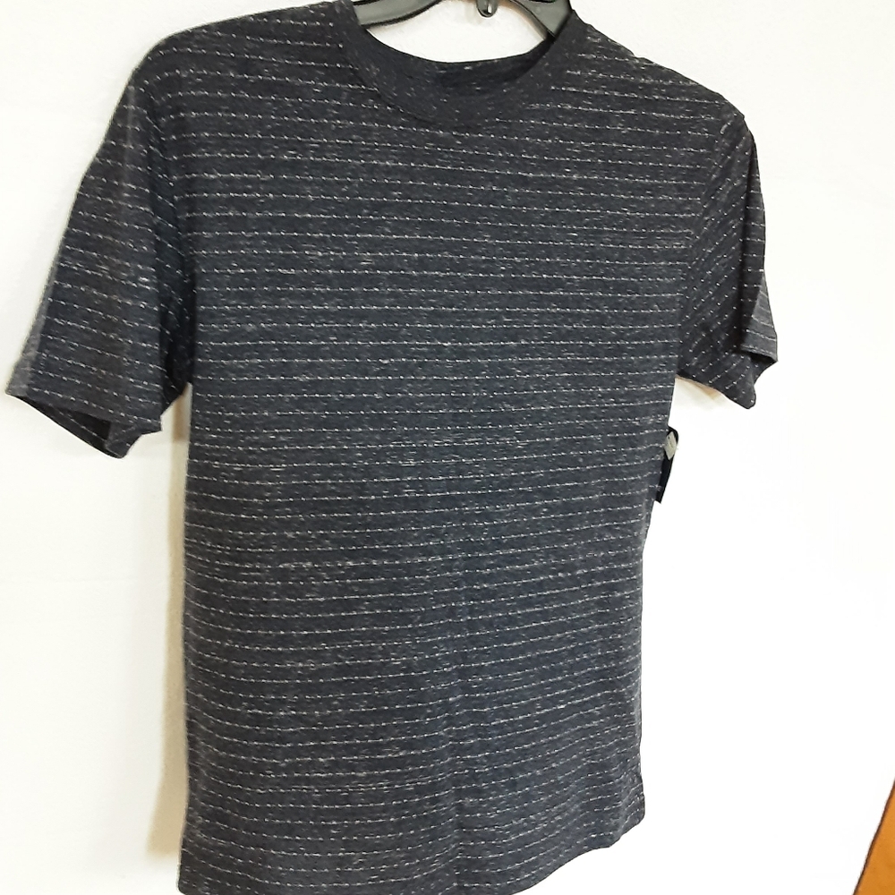 George Men's Dark Bluish/ Gray Dotted Stripe New Tee Size 34-36